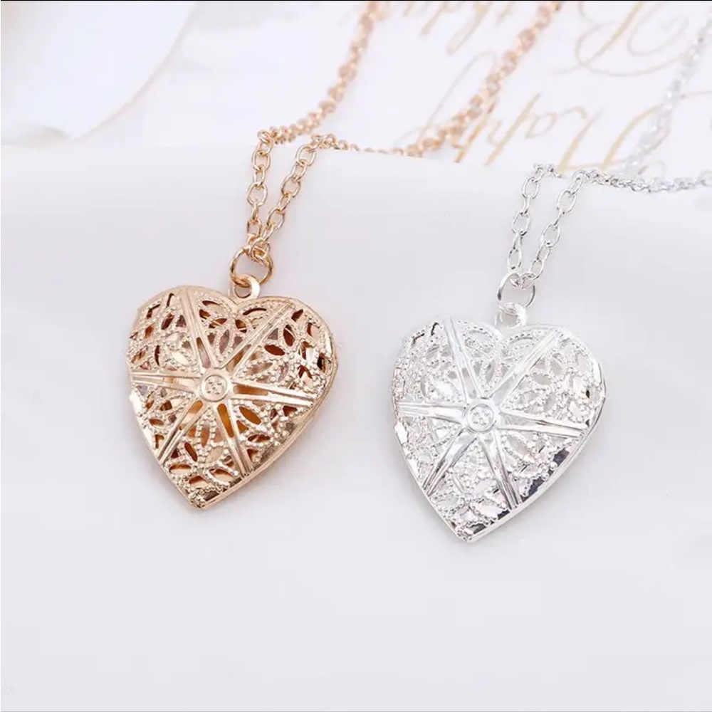 Gold Filled Sterling Silver Heart Locket Necklace